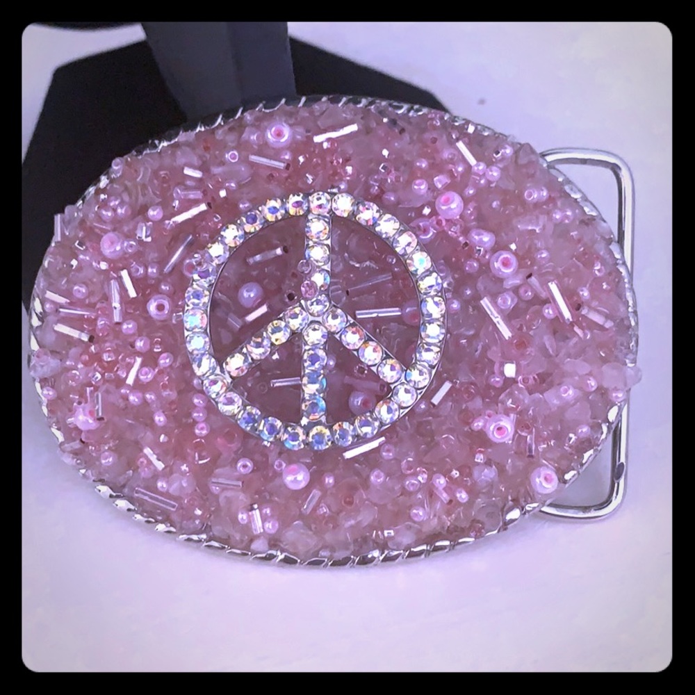 Handmade Peace Sign Belt Buckle